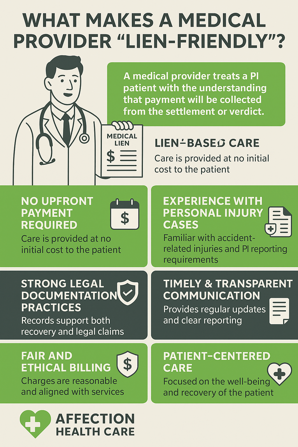 What Makes a Medical Provider “Lien-Friendly”?