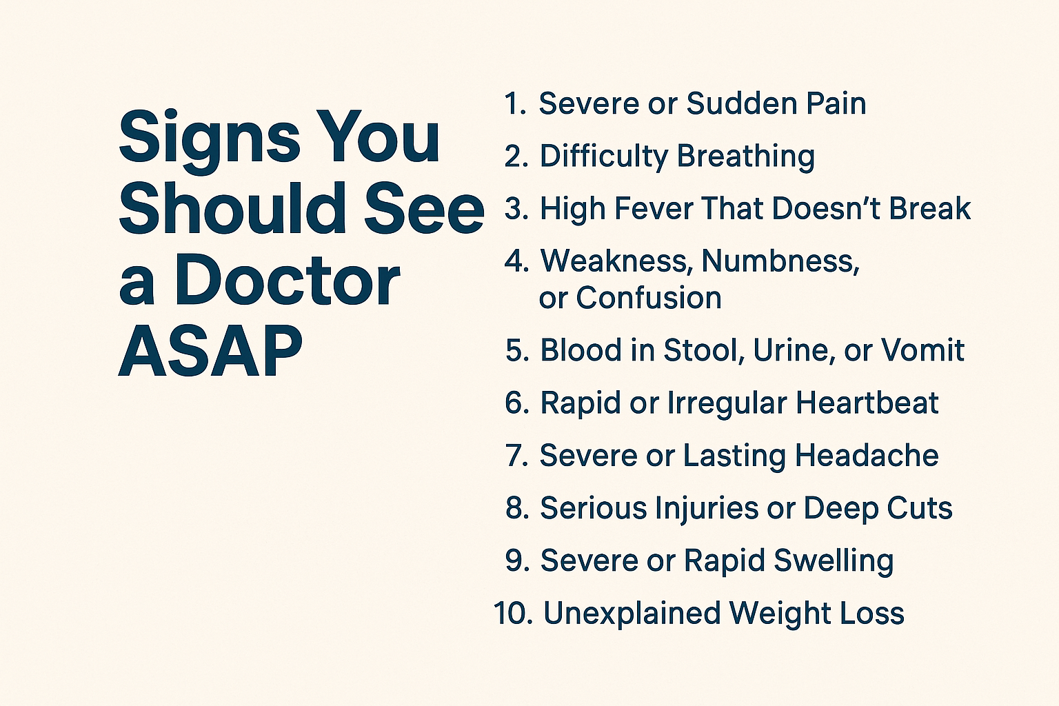 Signs You Should See a Doctor ASAP