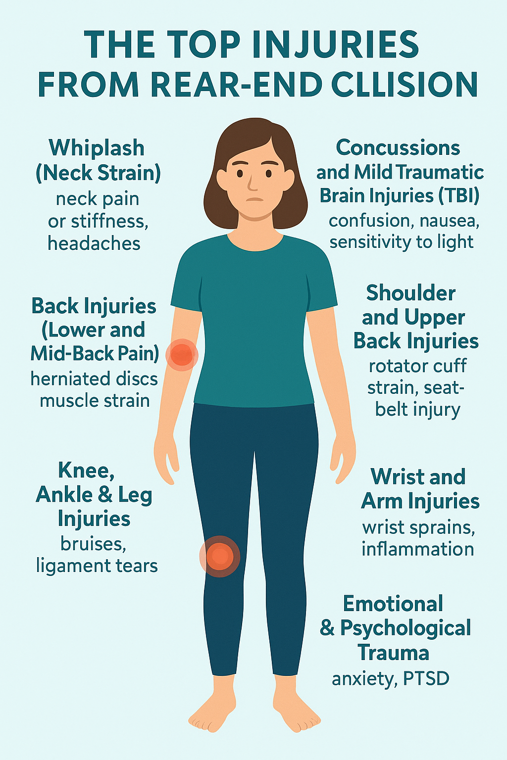 The Top Injuries From Rear-End Collisions